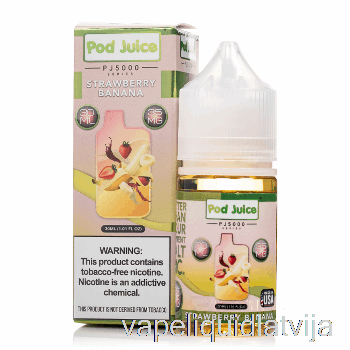 Zemeņu Banānu - Pāksts Sula Pj5000 - 30ml 35mg Vape šķidrums